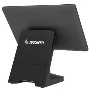 ZA2 POS Italretail – Vista posteriore con struttura robusta e design elegante