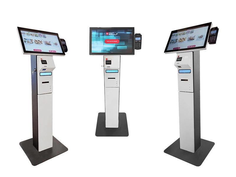 Varianti orizzontali del totem RCH K-MAT 21 con supporto POS