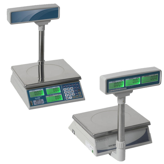 Vista multipla della bilancia Eurobil Stella con doppio display