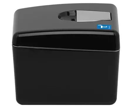 Vista frontale della Q3X-N RT Custom con cover chiusa e design compatto nero