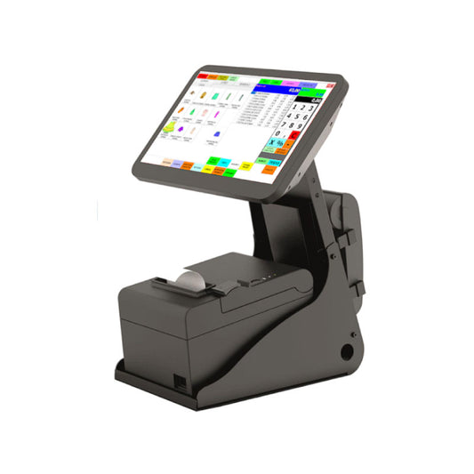 Sistema POS Lampo Laundry con schermo touch e stampante integrata per gestione lavanderie