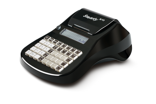 Smarty Evo nero – vista laterale obliqua con tastiera completa e design ergonomico