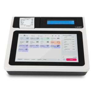 POS Android Spice T Plus – vista frontale con interfaccia touchscreen e display cliente